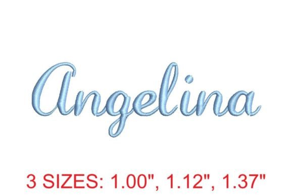 Angelina Embroidery Font: Elegant Script for Crafts