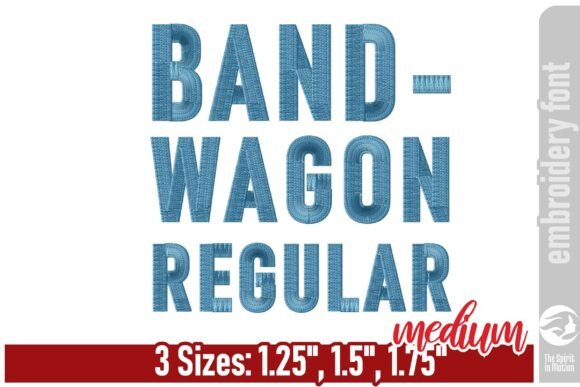 Bandwagon Regular Embroidery Font