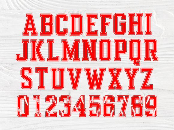 Baseball Font Cut Files: Letters for Crafts