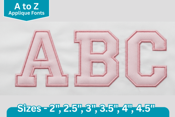 Classic Varsity Applique Font for Embroidery