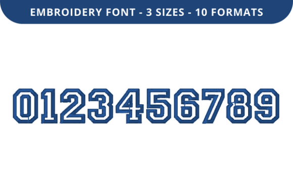 College Outline Font 0-9: Elevate Your Embroidery Projects