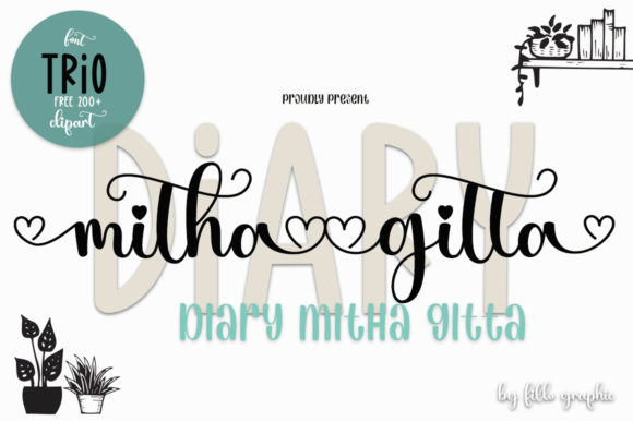 Diary Mithagitta: A Romantic Script Font