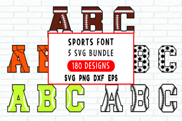Dynamic Sports Font SVG Bundle for Team Projects