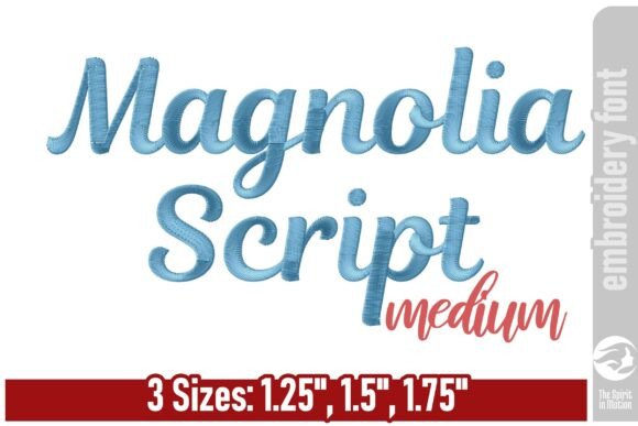 Elegant Stitching: The Magnolia Script Embroidery Font