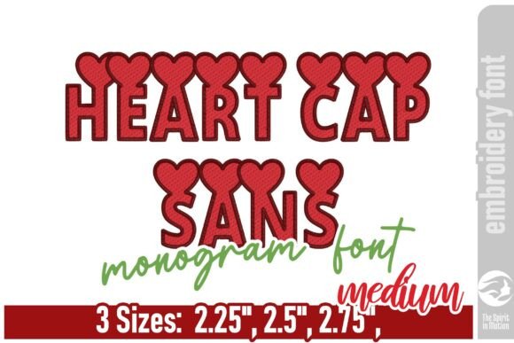 Heart Cap Sans Monogram Font: Bold, Charming Design