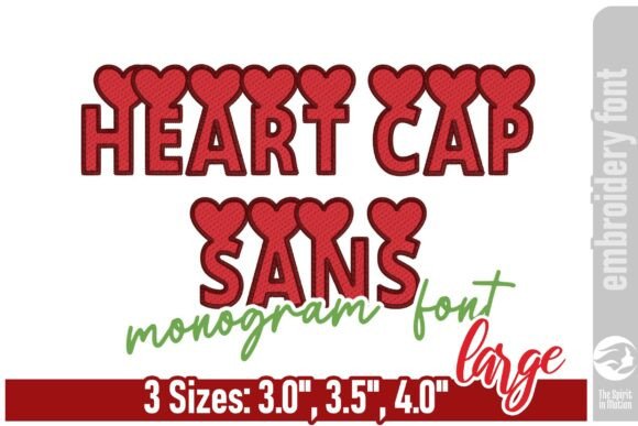 Heart Cap Sans Monogram Font - Large: A Charming Typeface