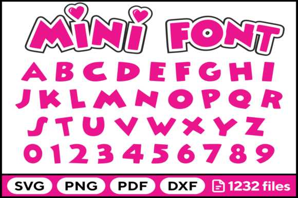 Mouse Font: SVG, PNG, PDF & DXF Alphabet for Crafting