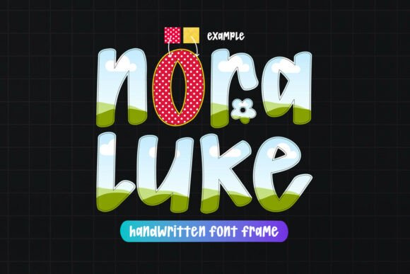 Nora Luke Canva Font Frame Template